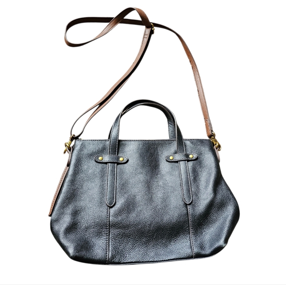 Fossil Black Leather Shoulder Crossbody Bag - Picture 4 of 8
